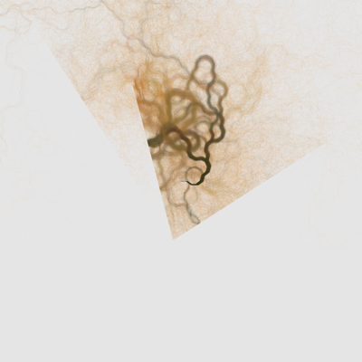 muted black and green abstract drawing